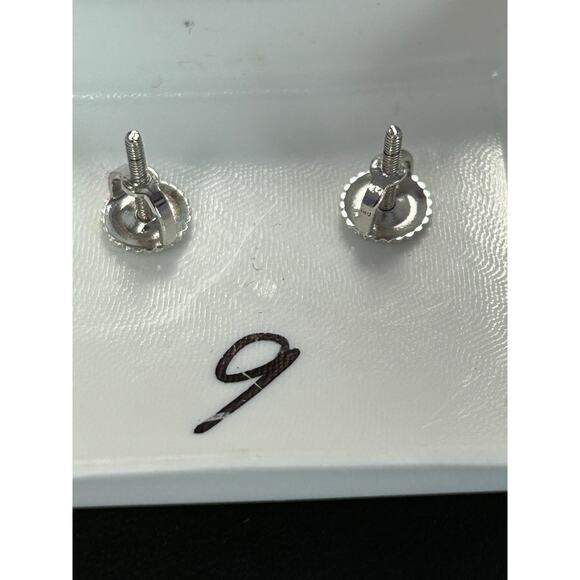 MOISSANITE earrings with Rhodium plating-‎ screwbacks,Mens, hip hop square kite - Picture 3 of 3